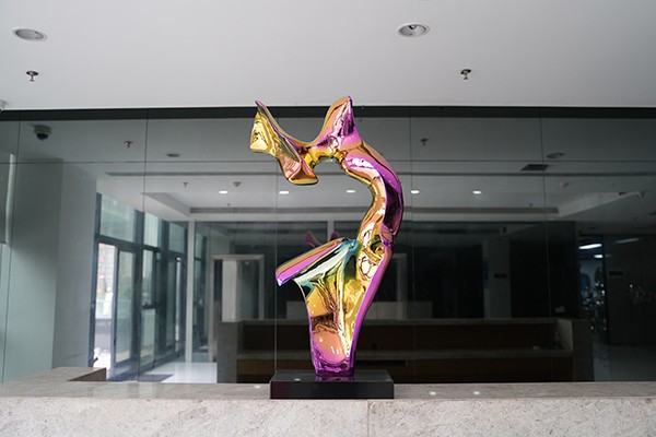 Colorful abstract sculpture for home decor